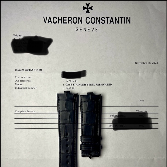 Genuine Alligator leather strap for Vacheron Constantin - Picture 5 of 5